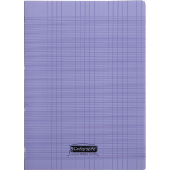 Cahier polypro Calligraphe format A4 21x29,7 96p grands carreaux (séyès) -  violet