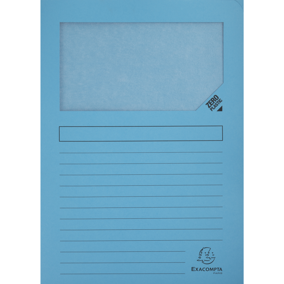 Pk 100 Window Folders Super A4 Blue- / 1 Pc.