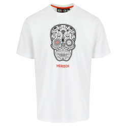 T-shirt met korte XL - wit edition Herock limited - - / Skullo- PCE mouwen