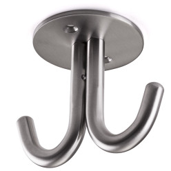 Porte manteau inox double tête - Design-Mat